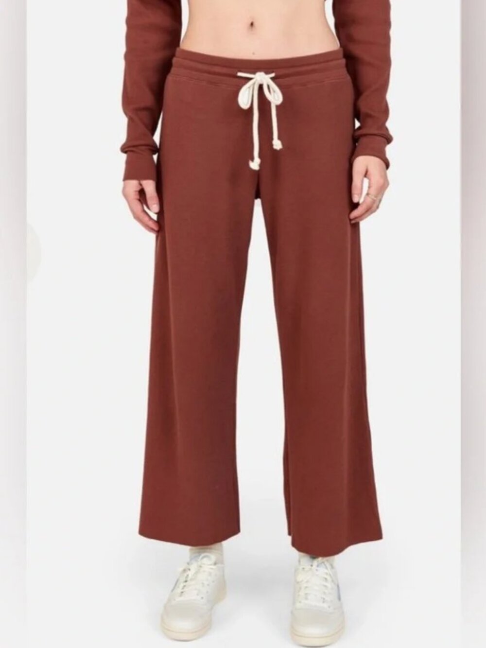 MATE the Label Waffle Wide Leg Pants with Drawstring Size Small